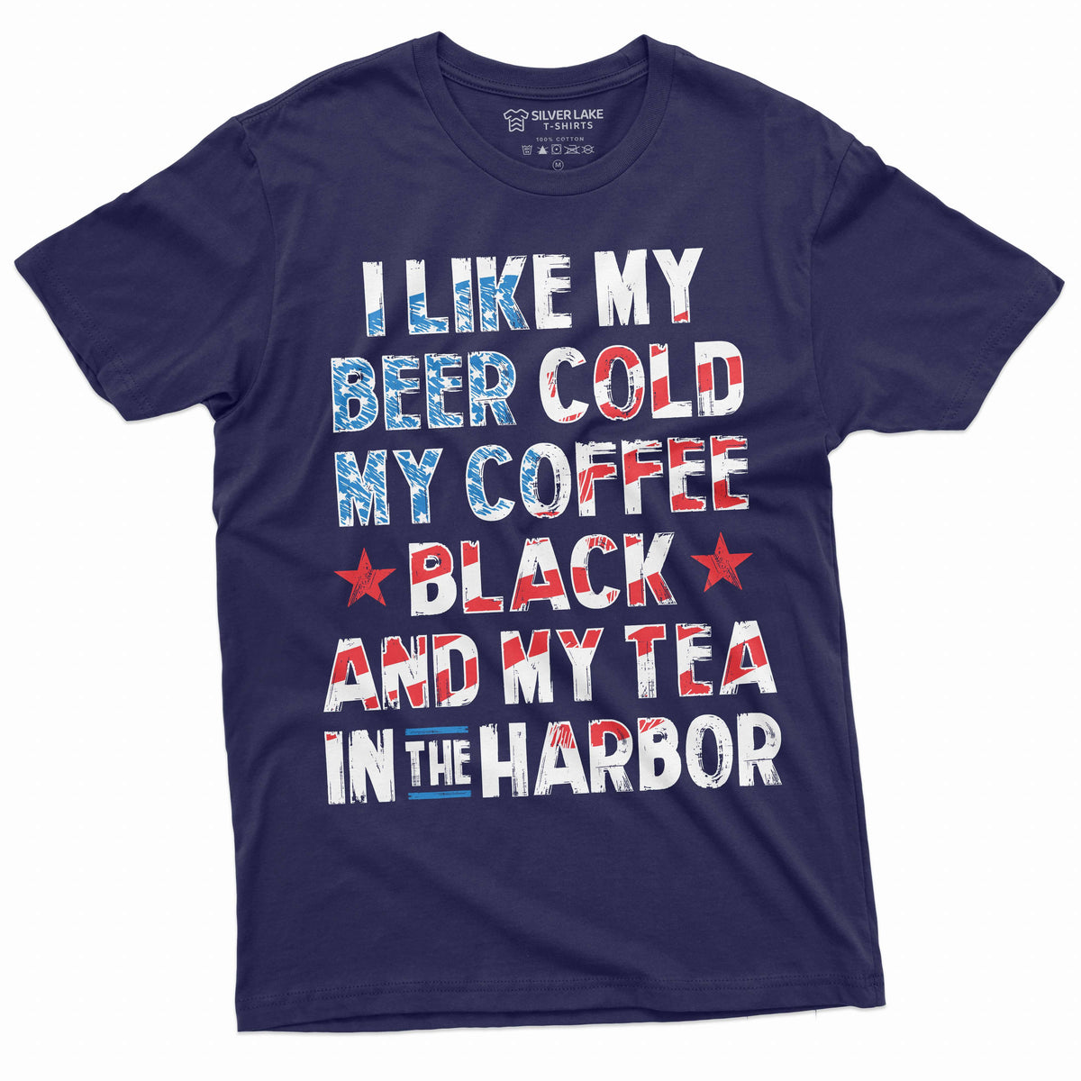 4th of July funny shirt cold beer black coffee tea in the product image 3