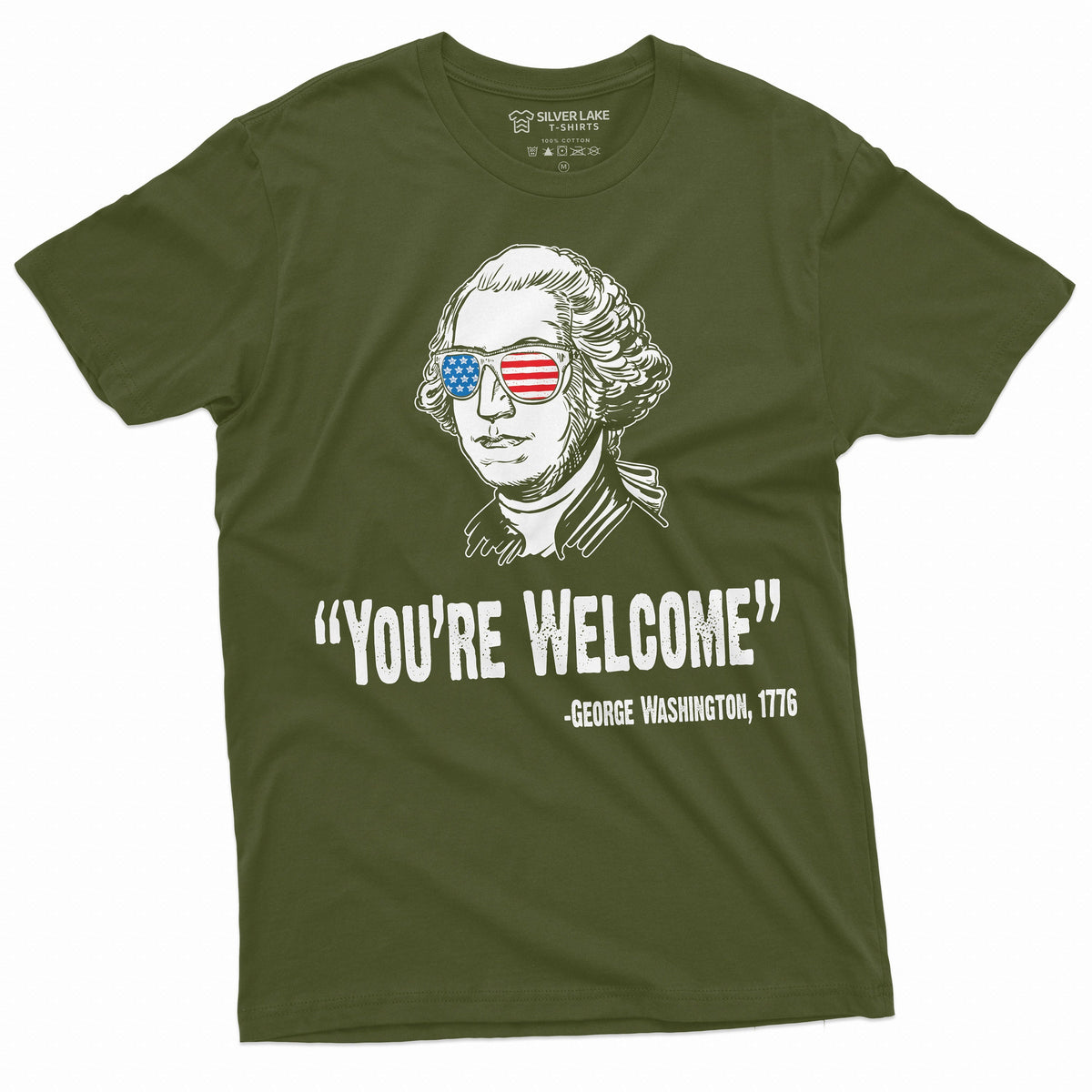 4th of July Mens tee Shirt Funny George Washington Quote We product image 5