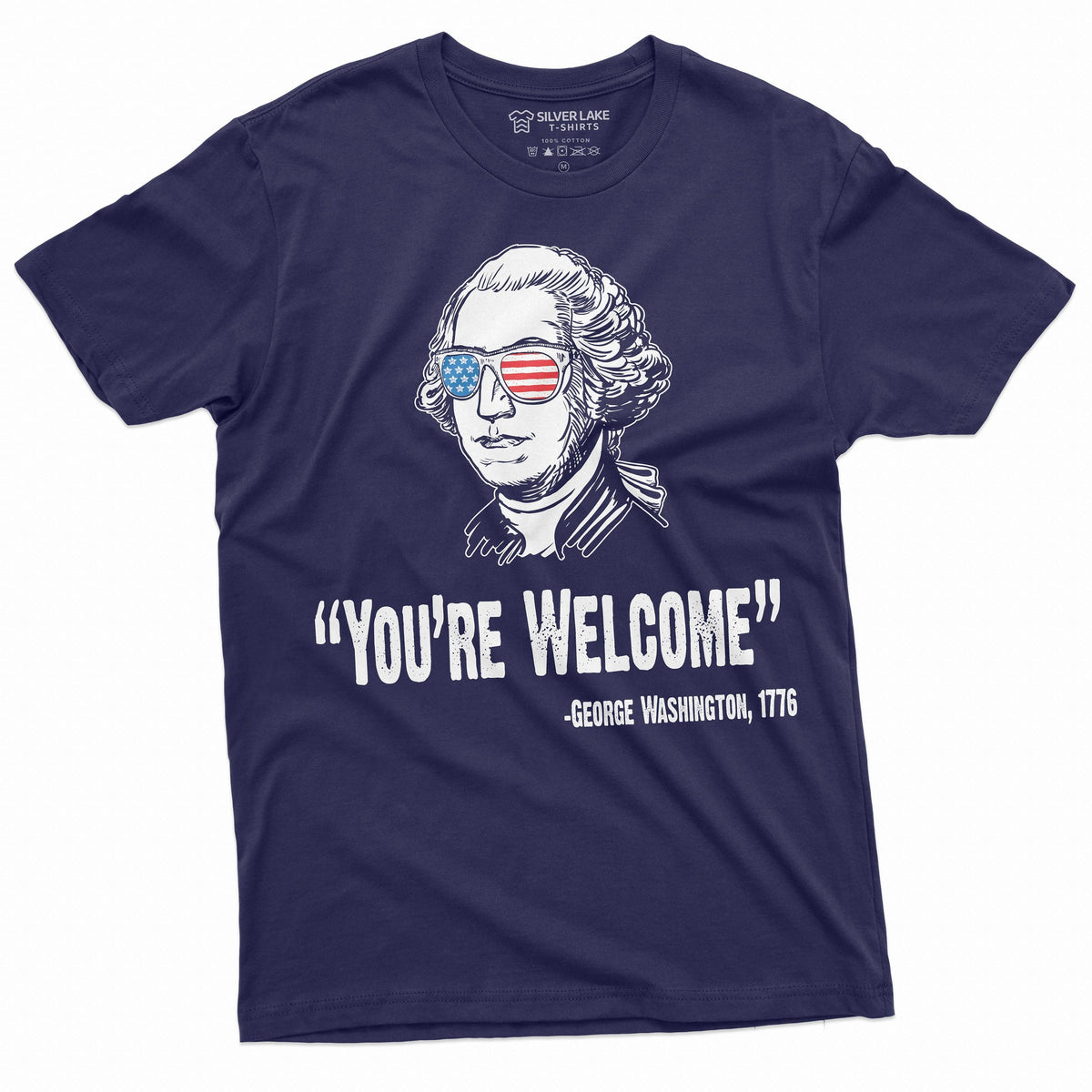 4th of July Mens tee Shirt Funny George Washington Quote We product image 1