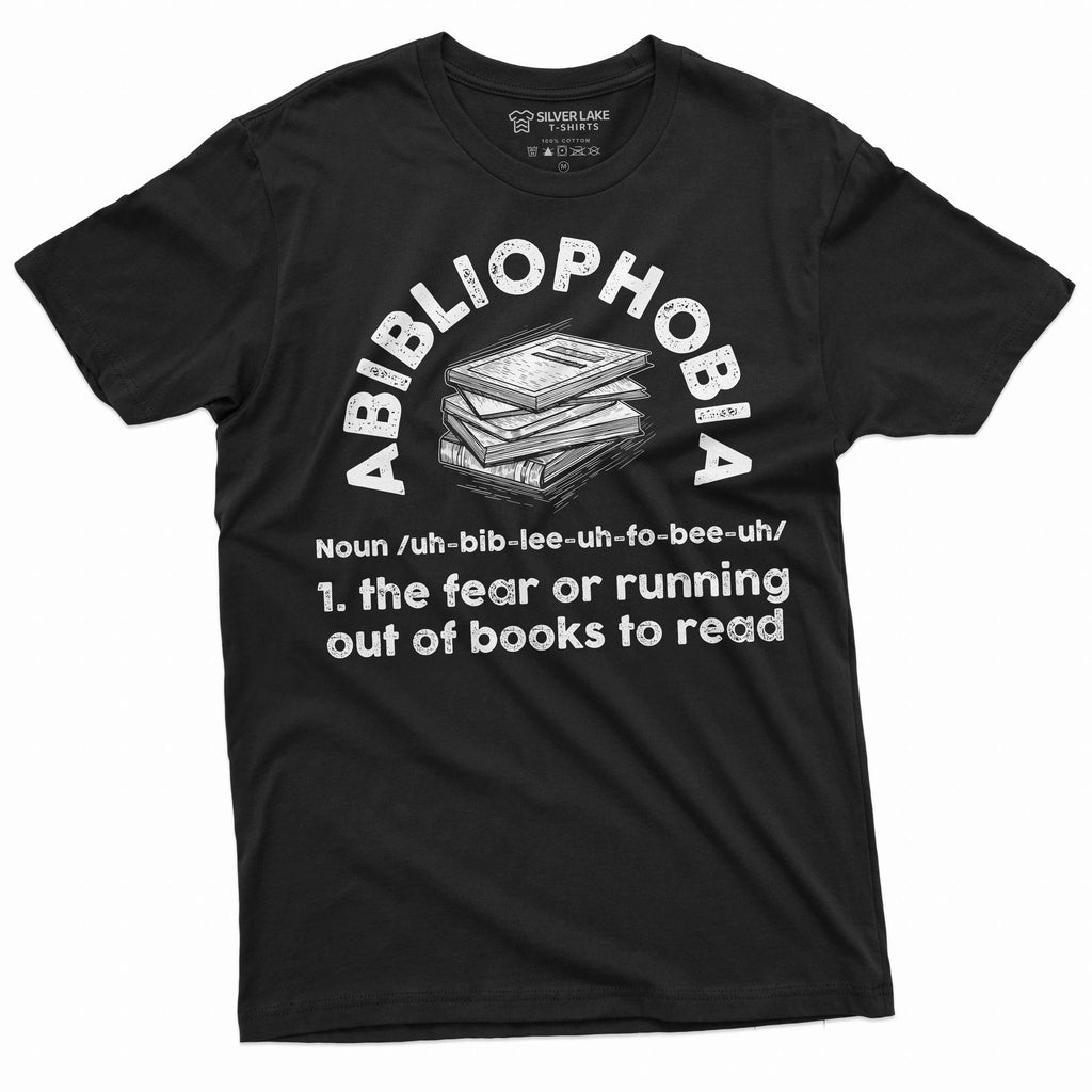 Book Lover shirt Abibliophobia fear of running out of books product image 1