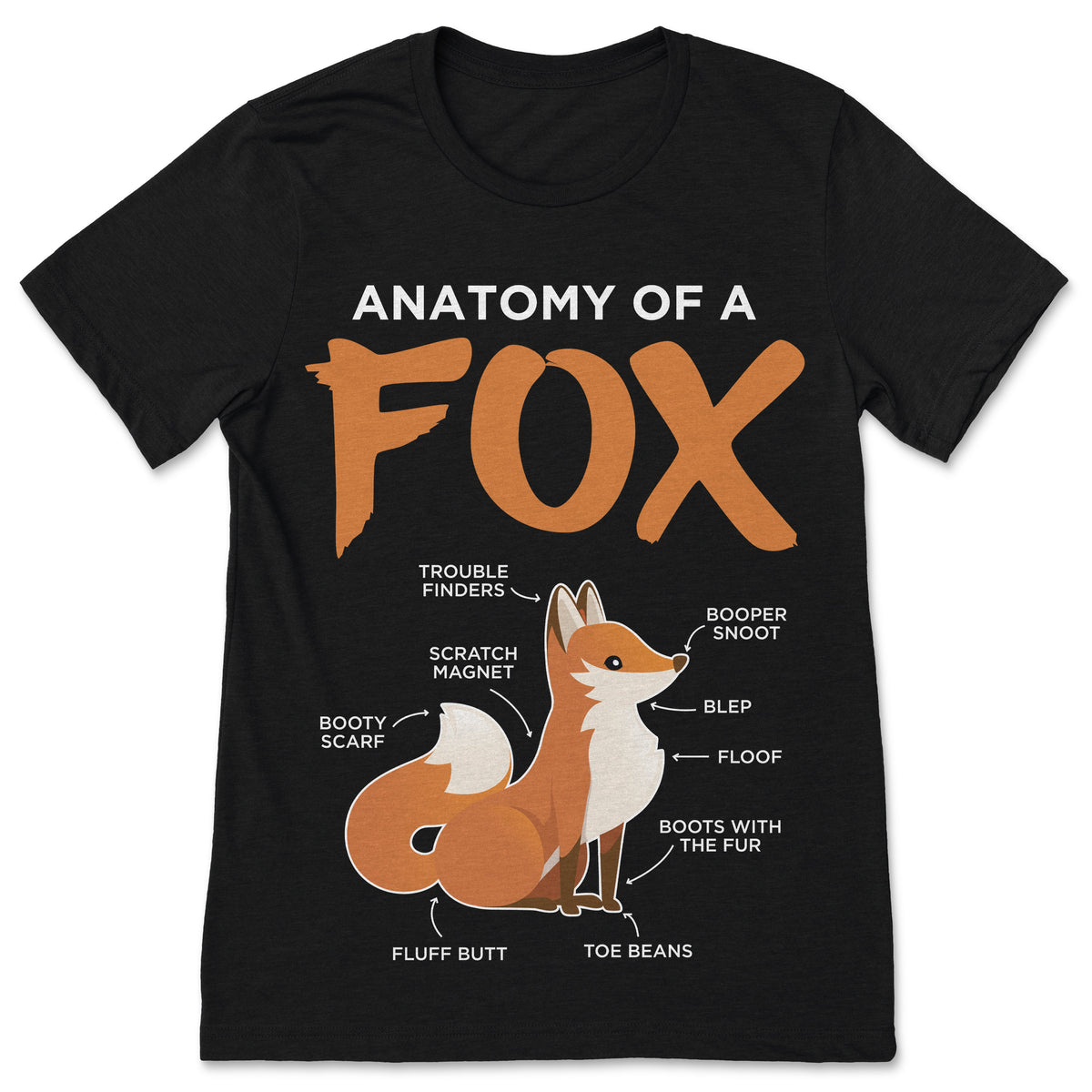 Anatomy Of A Fox Funny T-Shirt, Red Foxes Lovers, Adorable product image 1