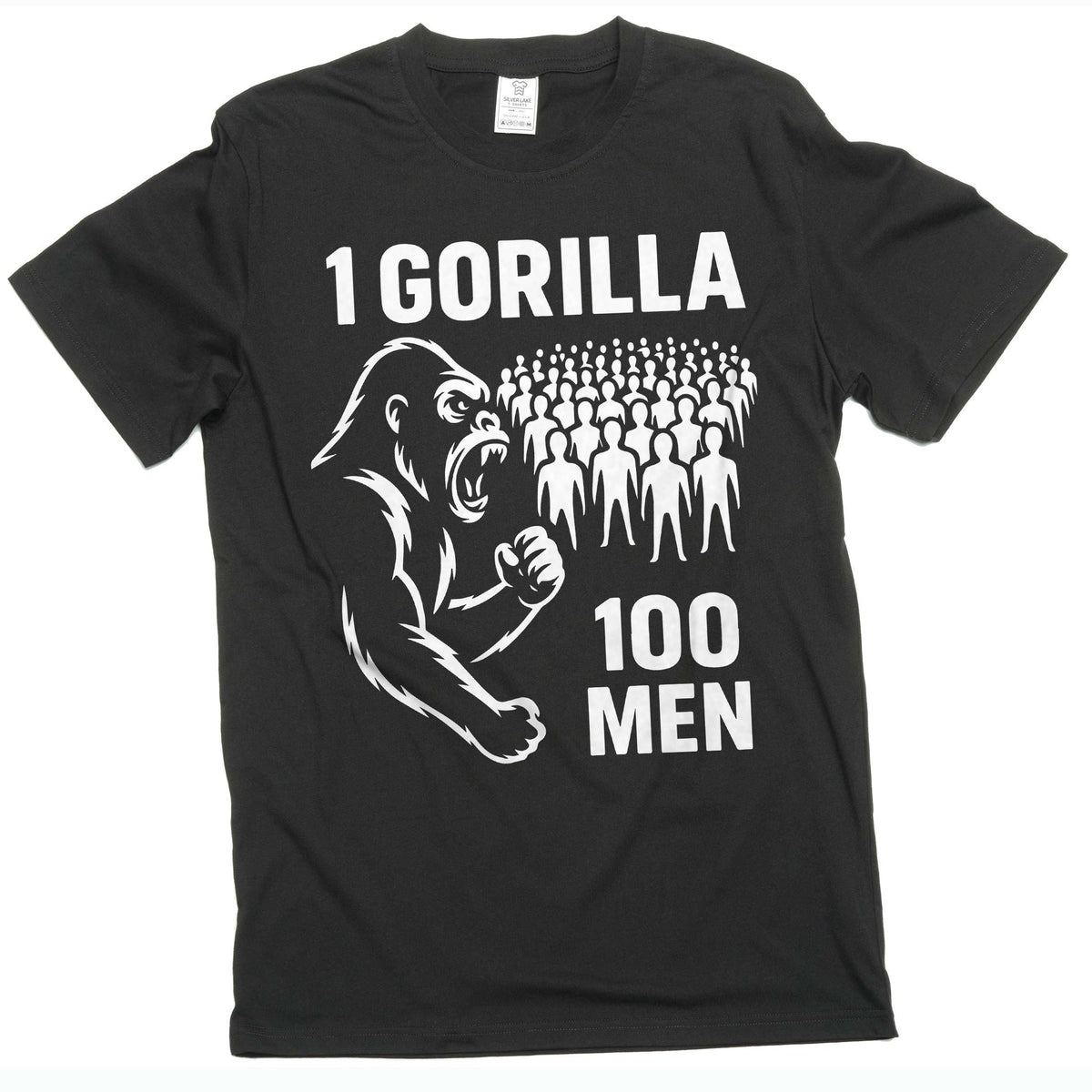 100 Men vs 1 Gorilla Internet Meme T-shirt Challenge tee product image 1