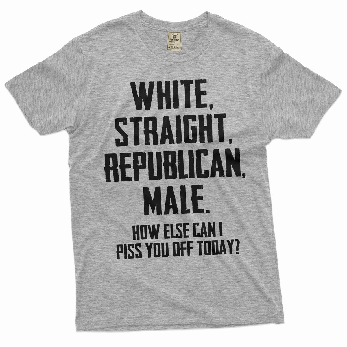 Men's Funny Shirt White Straight Republican Male Gifts USA product image 5