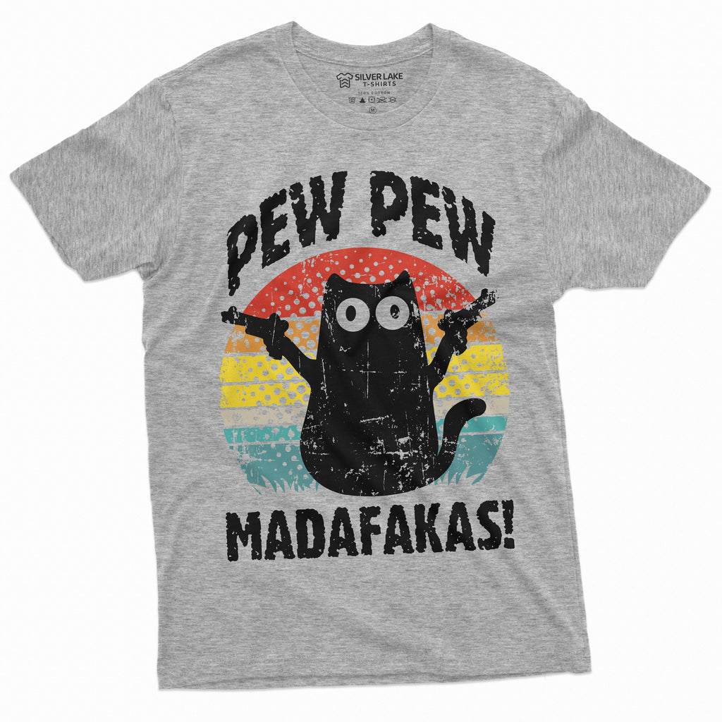 Funny Cat Pew MADAFAKAS T-shirt Cute Gangsta Pet Halloween product image 11