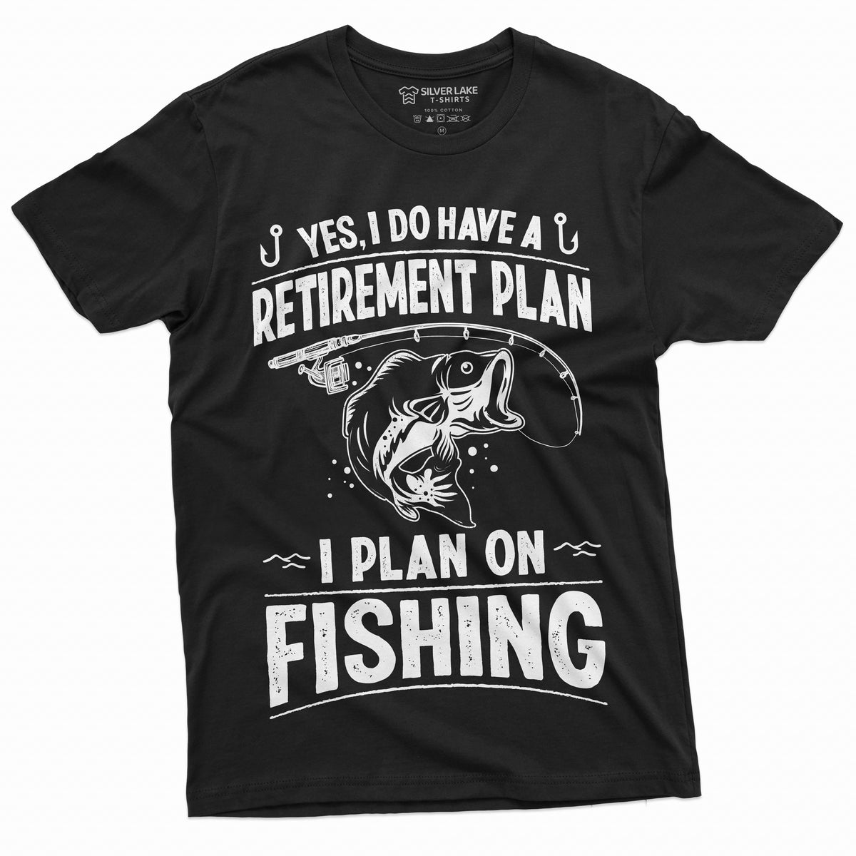 Retirement Plan Fishing T-shirt Mens Funny Retired Grandpa product image 9