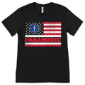 4th Of July Paramedic T-Shirt, EMS EMT USA American Flag product image 1