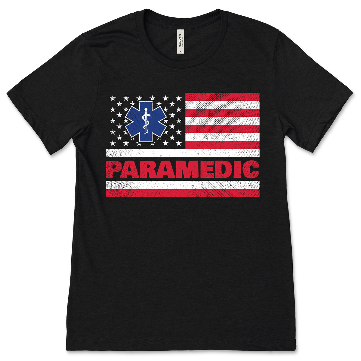 4th Of July Paramedic T-Shirt, EMS EMT USA American Flag product image 1