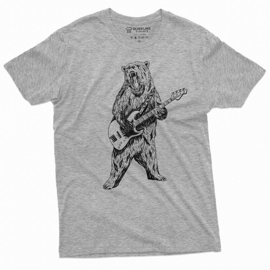 Men's Musical Band Bear Guitarist Tee Shirt Guitar Gifts product image 5