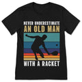 Never Underestimate Padel Paddle Tennis Funny T-Shirt product image 1