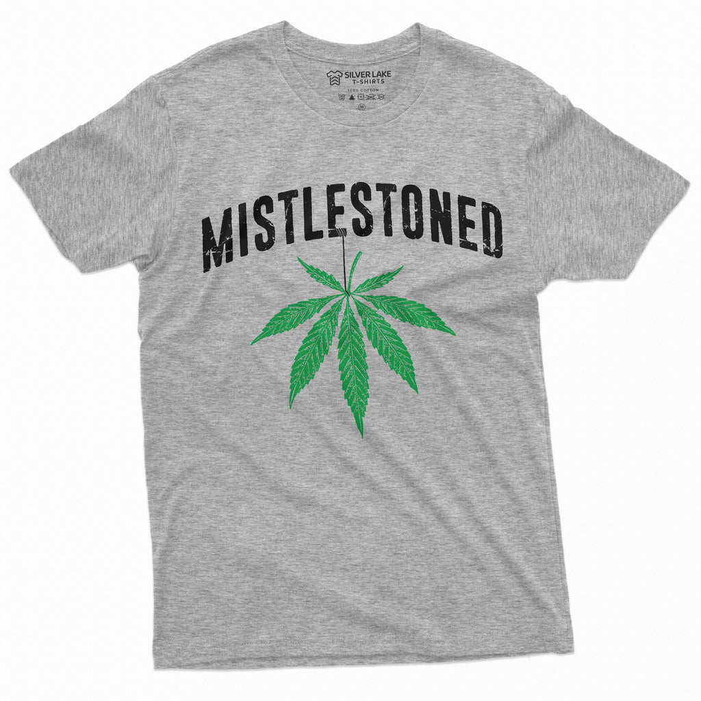 Men’s Mistlestoned Cannabis Weed Funny Christmas Tshirt product image 10