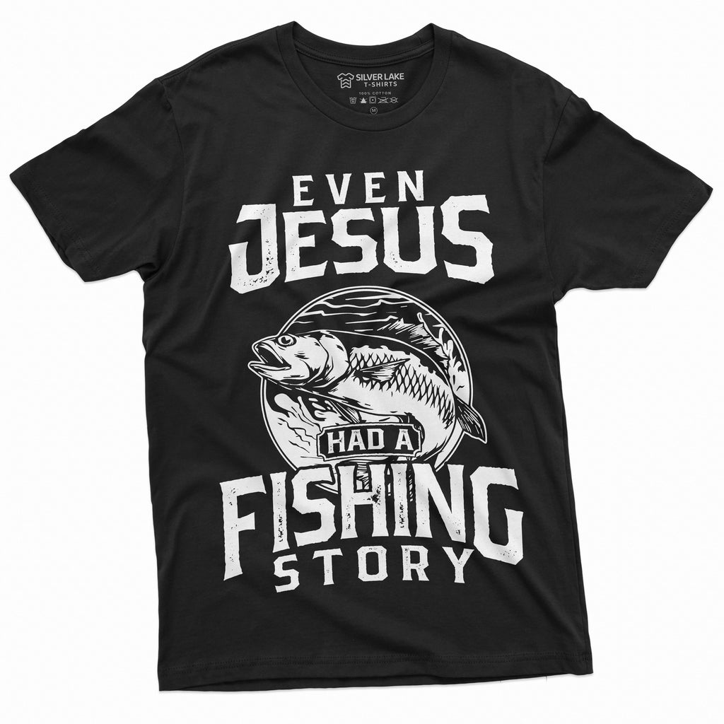Men's Fishing Story T-shirt Jesus Funny Shirt Fisherman product image 8