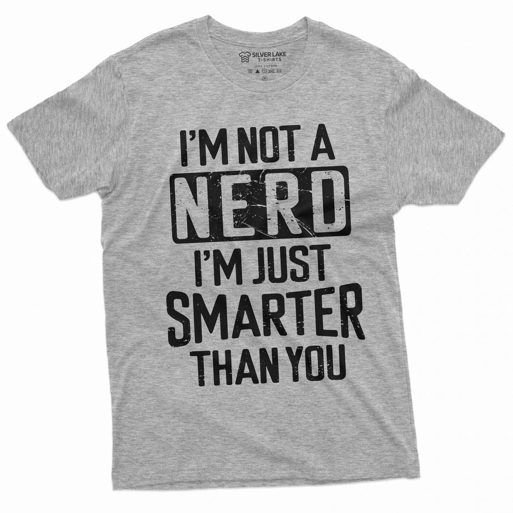 Men's Funny Nerd T-shirt Smart person saying humorous tee product image 5