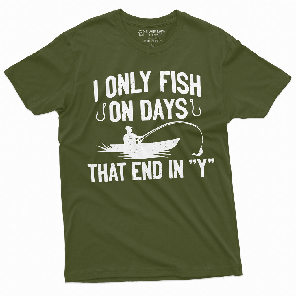 Men's Funny Fishing Shirt I only Fish Humor Tee Fathers day product image 11