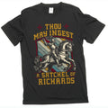 Men's Funny Adult humor satchel of richards T-shirt old English sarcastic tee