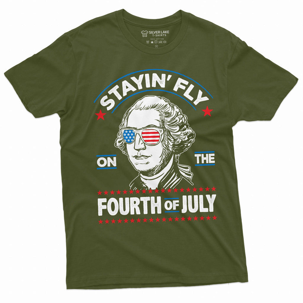 Men's 4th of July Stayin Fly on the fourth of T-shirt product image 4