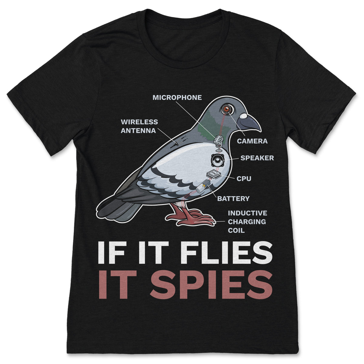If It Flies It Spies Pigeon Anatomy Bird Aren't Real product image 1