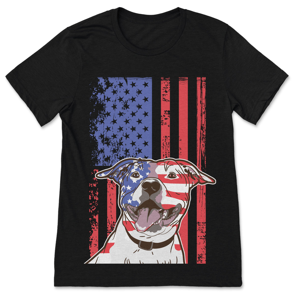 American Flag Pit Bull Dog T-Shirt Pitbull Mom Dad Owner product image 1
