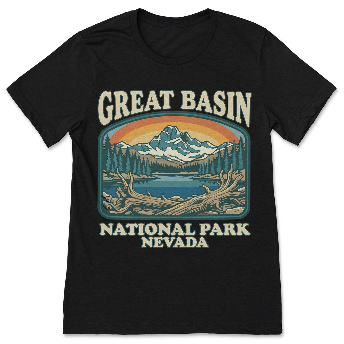 Basin National Park Nevada Retro T-Shirt – Vintage Mountain product image 1