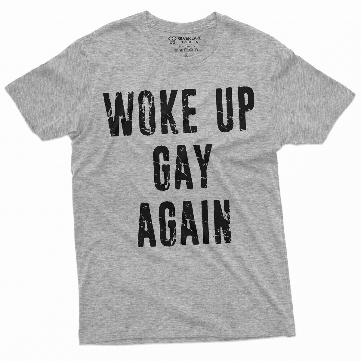 Men's Woke up Gay Again Funny LGBTQ Pride Month T-shirt product image 13