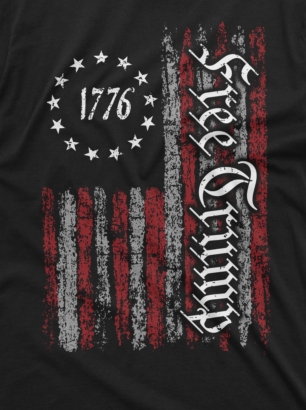 Men's Free Trump USA flag 1776 T-shirt Patriotic DJT 2024 product image 2