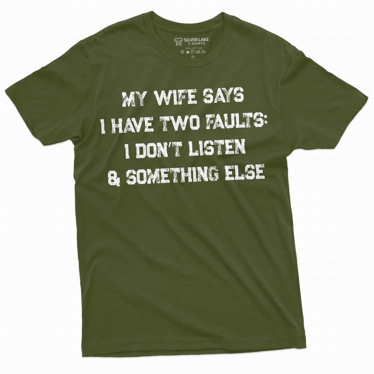 Men's Funny My Wife Says I have two faults T-shirt product image 1