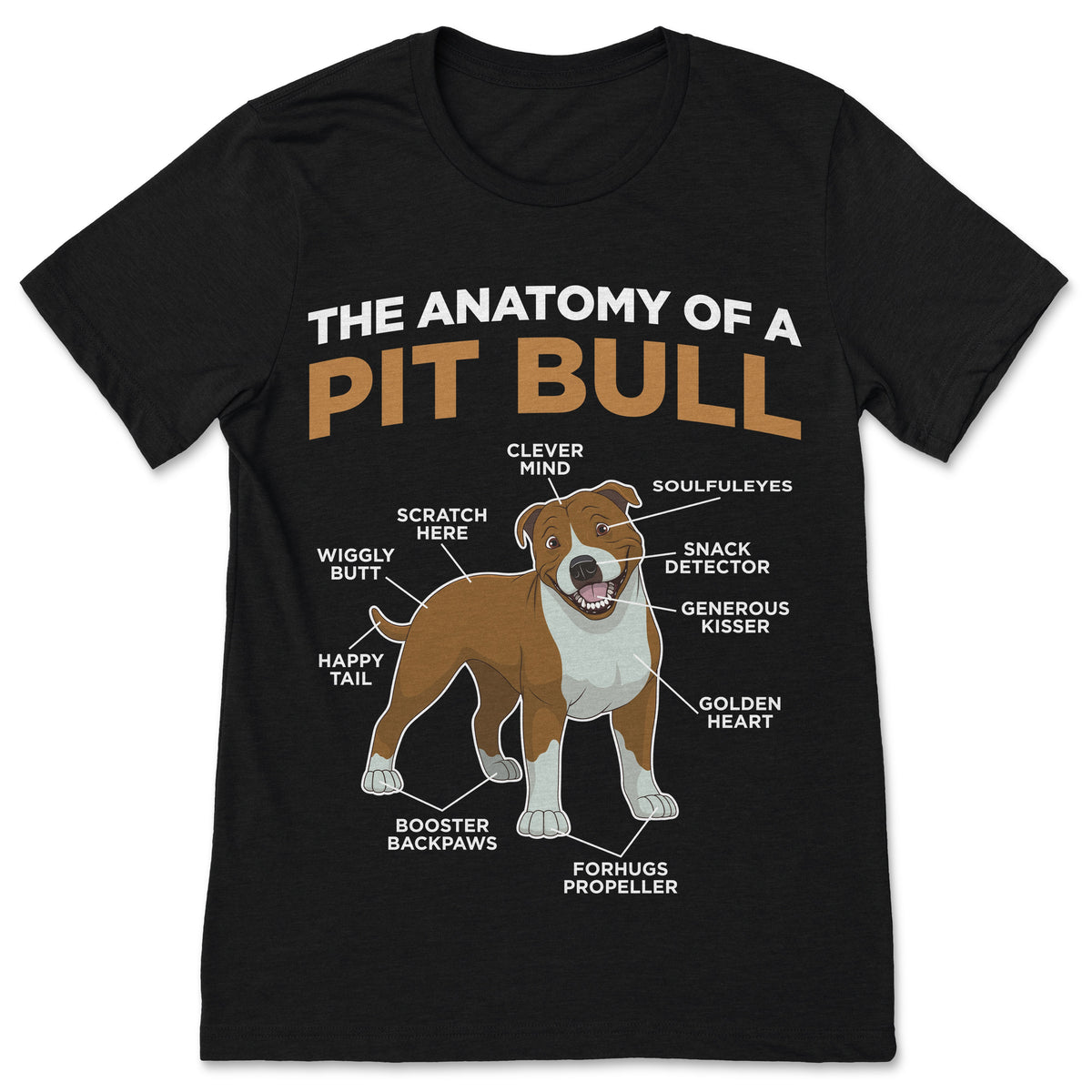 Pit Bull Anatomy Shirt, Pitbull Mom Dad Gift, Dog Lover product image 1