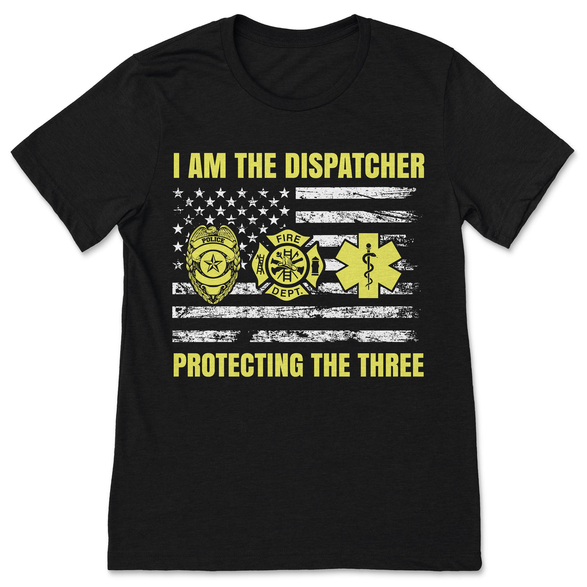 911 I'm Dispatcher Thin Yellow Line Dispatch Funny T-Shirt product image 1
