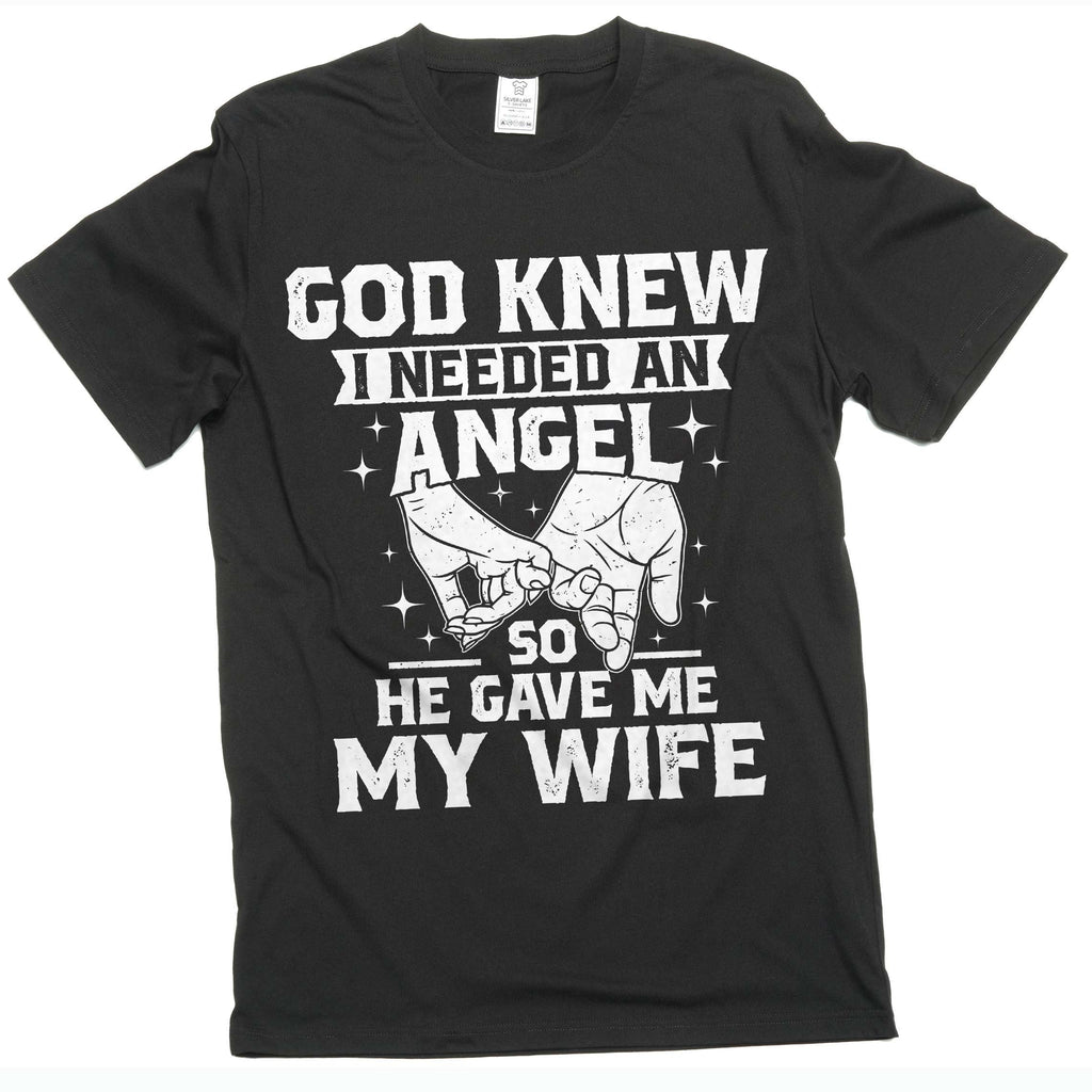 Men's Husband T-shirt Angel Wife Tee Shirts Family Cute product image 1