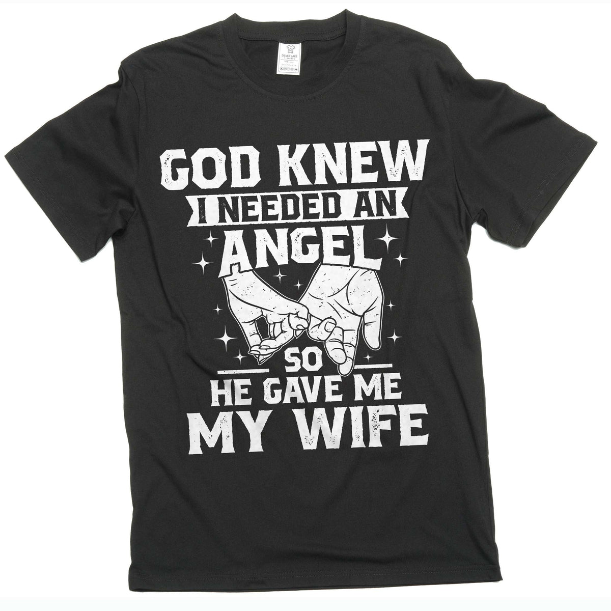 Men's Husband T-shirt Angel Wife Tee Shirts Family Cute product image 1