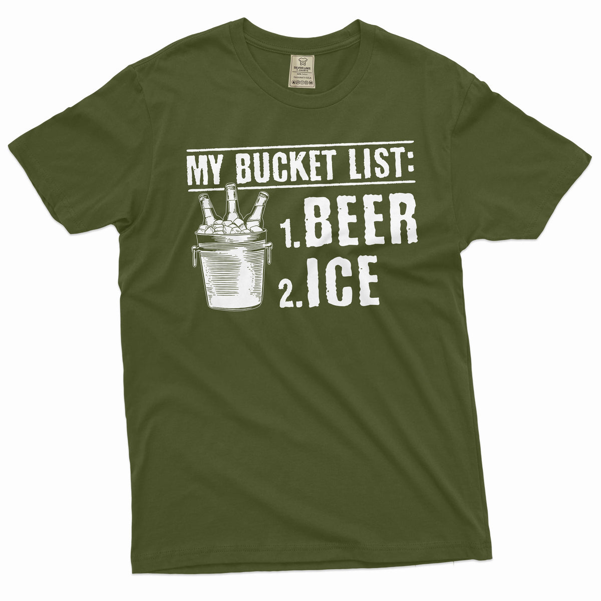 Men's funny papa grandpa T-shirt bucket list beer ice tee product image 4