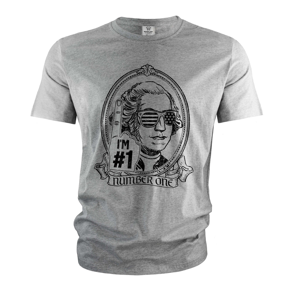 Men's funny George Washington USA number 1 T-shirt Fourth product image 5