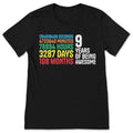 9th Birthday T Shirt 108 Months Old Vintage Retro Kids Gift product image 1