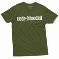 Programmer funny T-shirt code-blooded coding software product image 1