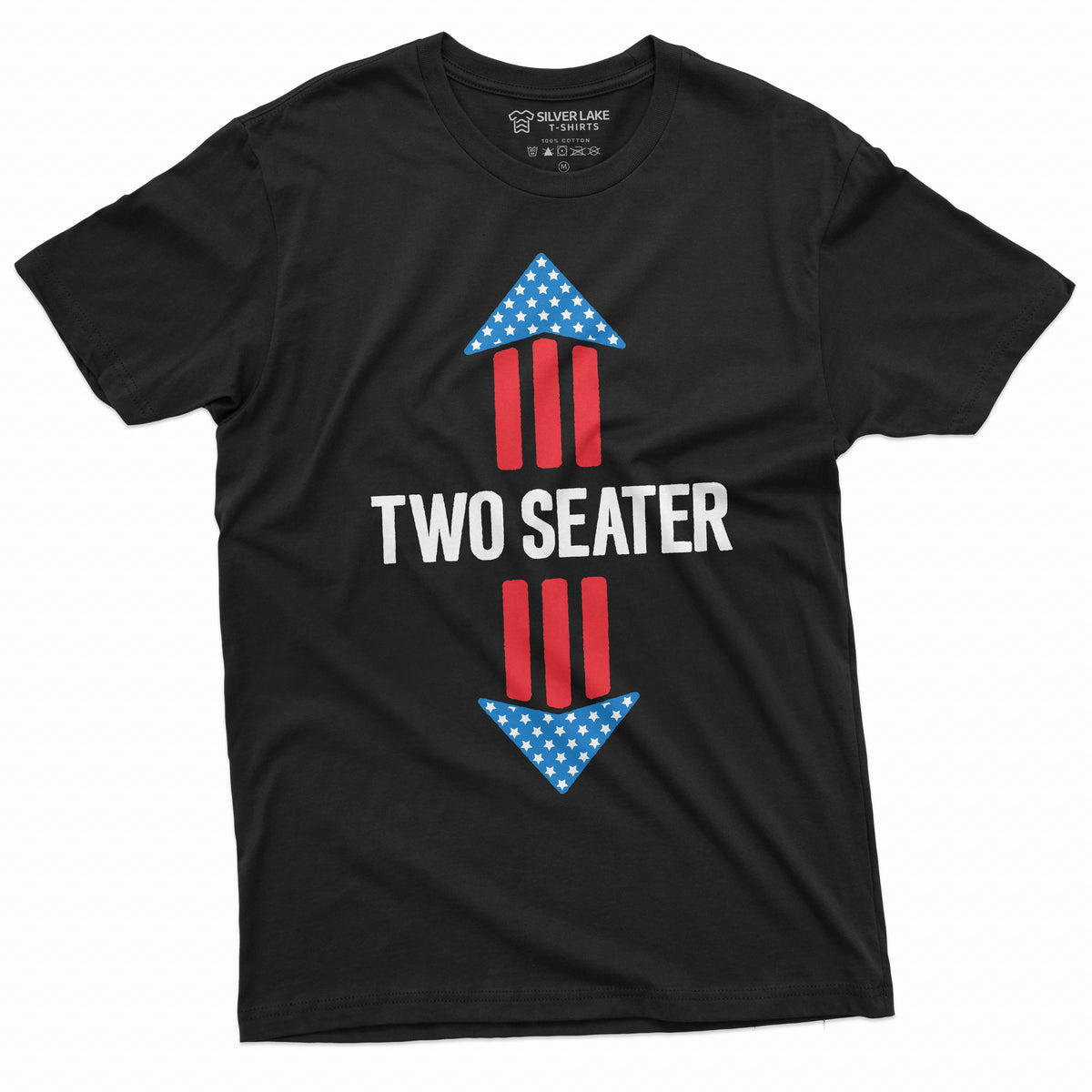 Men's Funny Two-Seater T-shirt 4th of July US Flag Birthday product image 8