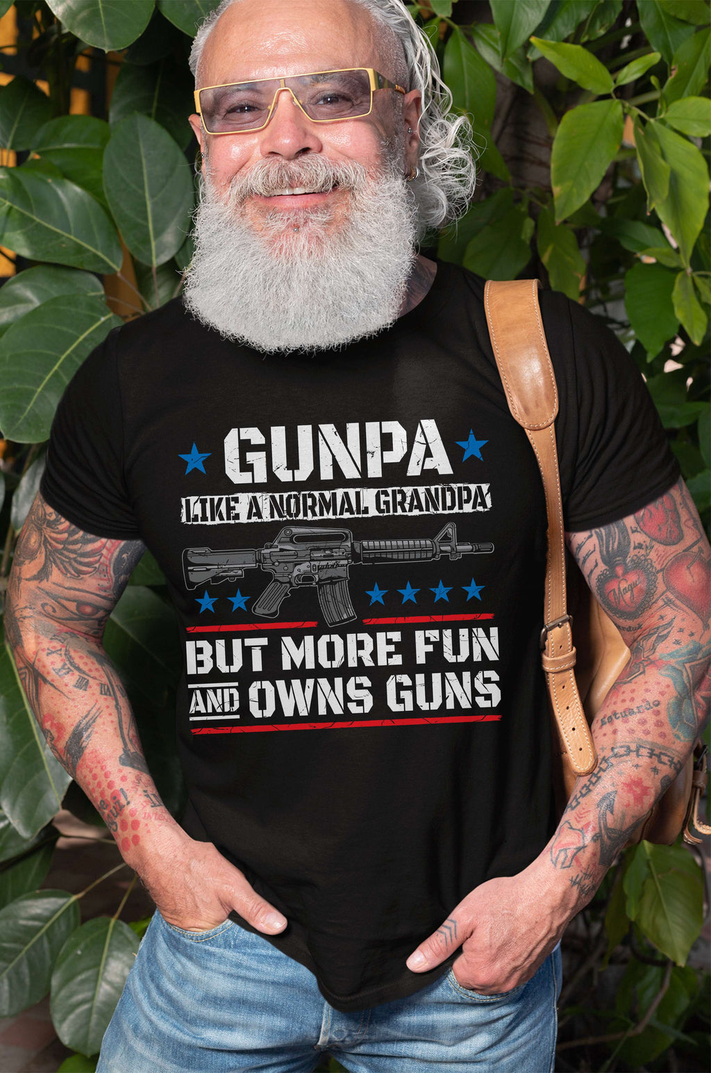 Men's Gunpa Shirt Grandpa Funny Tee Grandfather Gun Shirts product image 1