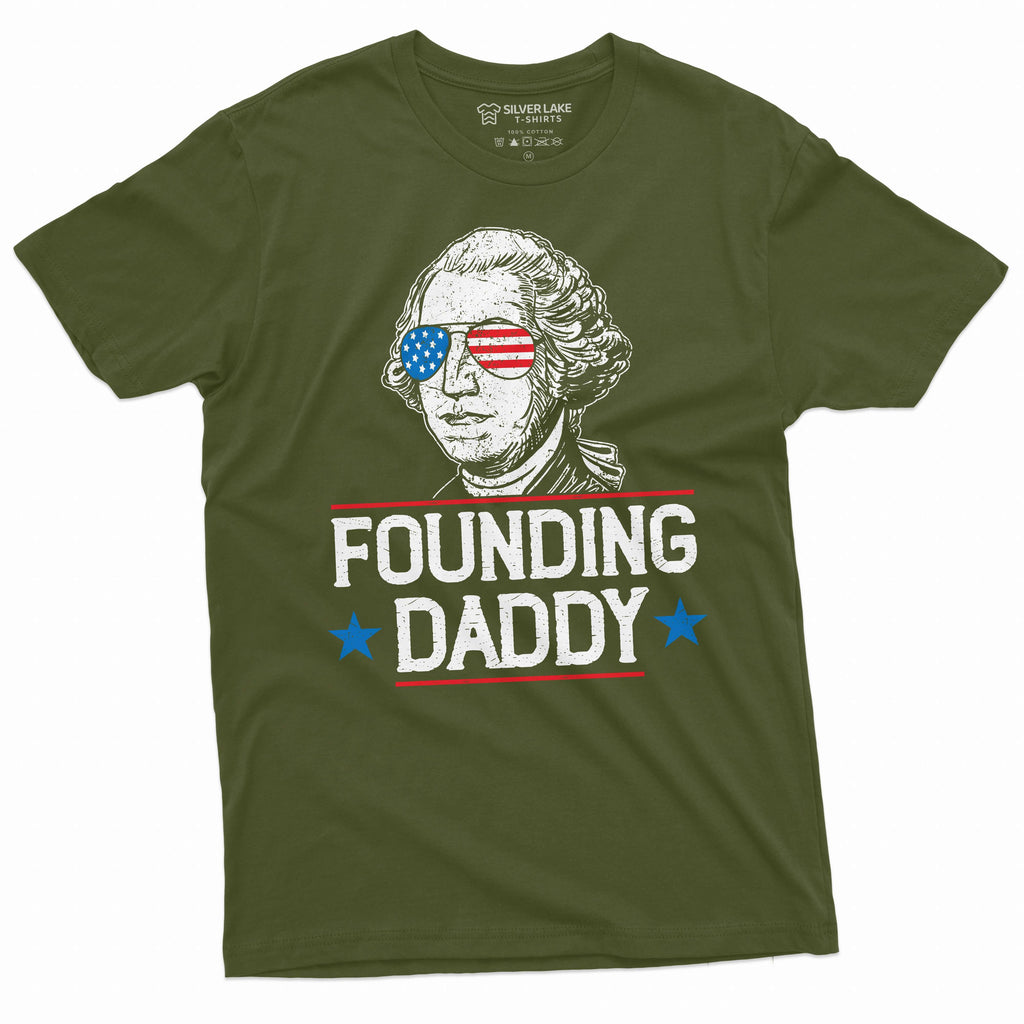 Mens Funny 4th of July Founding daddy George Washington product image 4