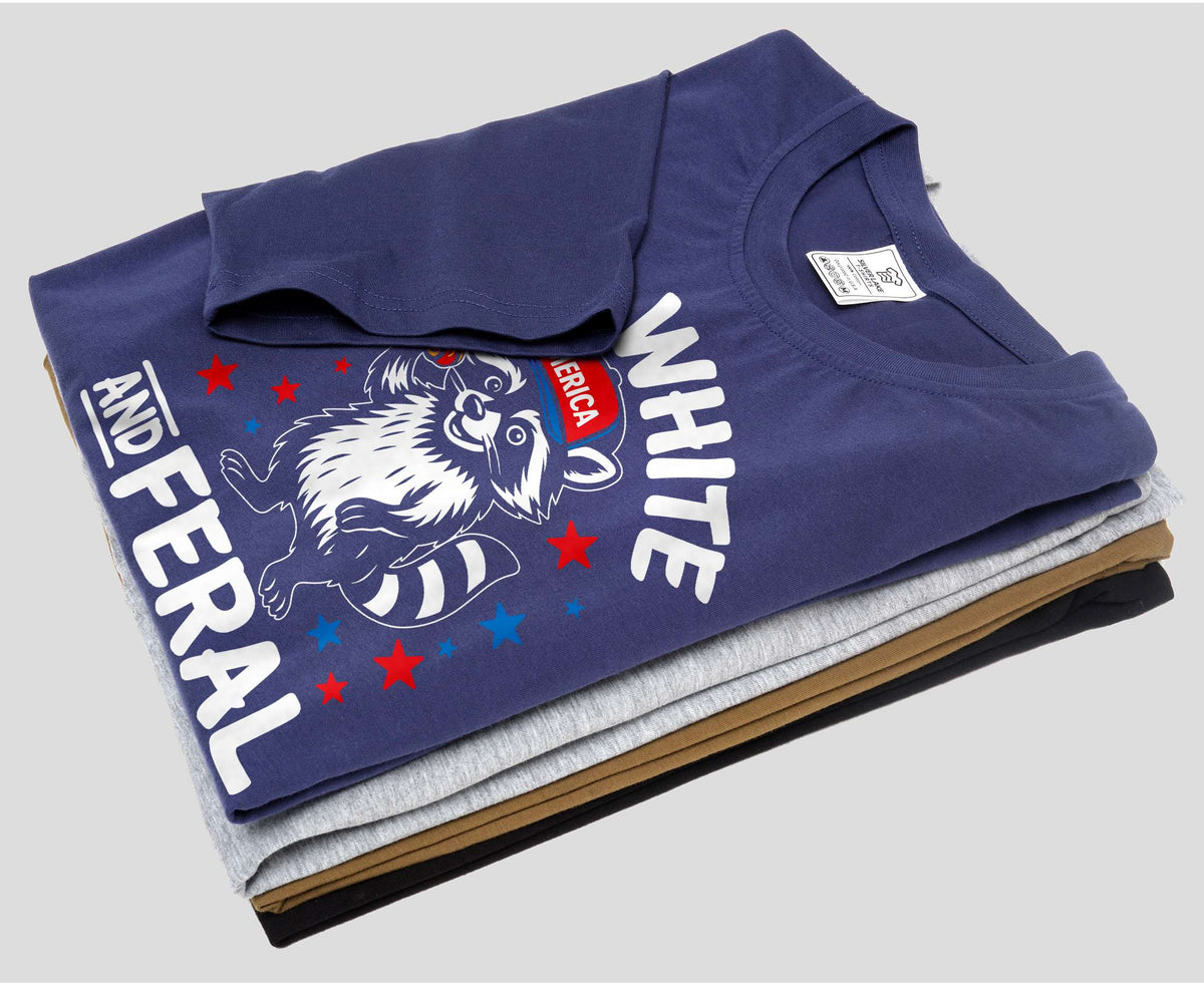 Funny 4th of July Shirt, Feral Raccoon Tee Red White and product image 6