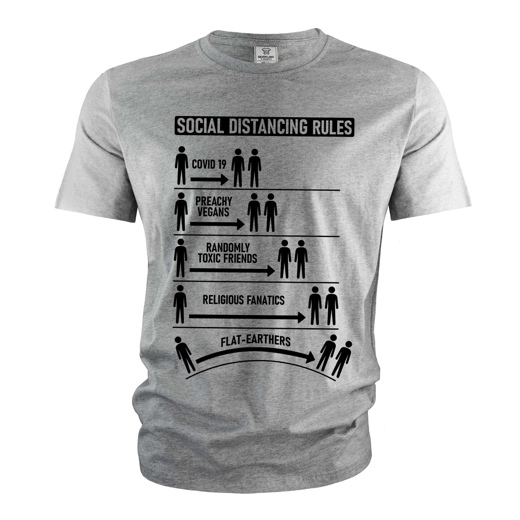 Men's Social distancing rules funny T-shirt humorous gift product image 4