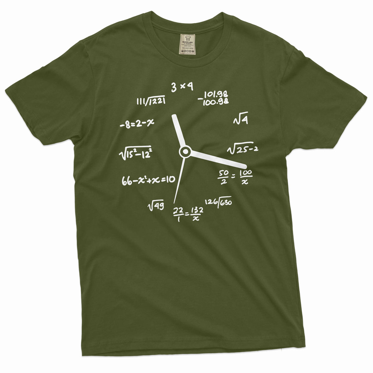 Math mathematics Clock T-shirt geek science school gift for product image 4
