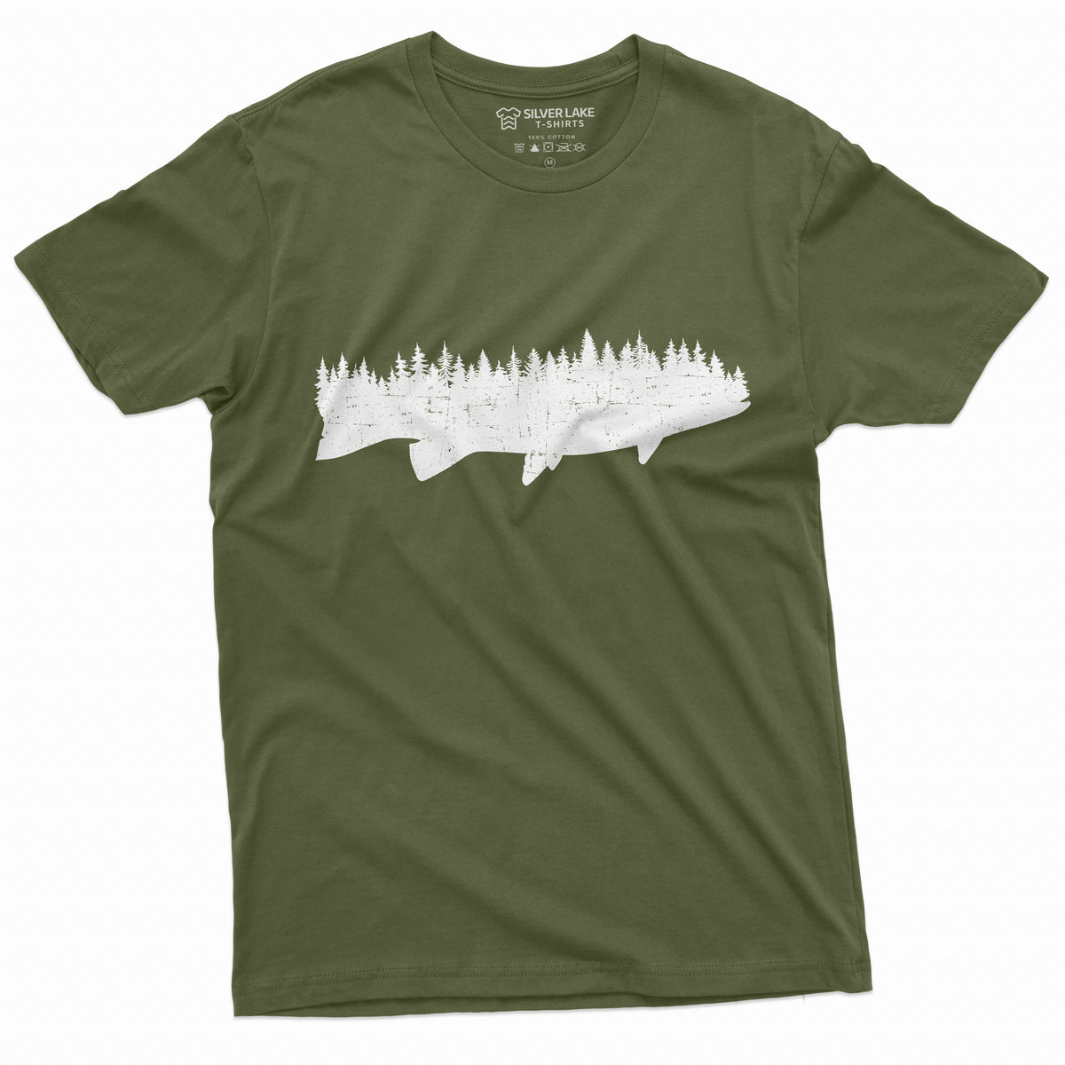 Men's Flora Fauna Fishing Forest T-shirt Nature Tee Shirt product image 10