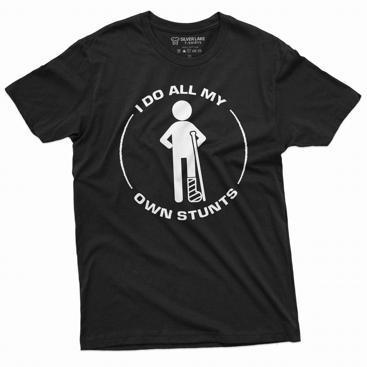 Men's Funny I do my own Stunts Tee Shirt Broken left product image 8
