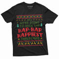 Mens Funny Christmas T-shirt Hap-Hap Happiest Movie product image 1
