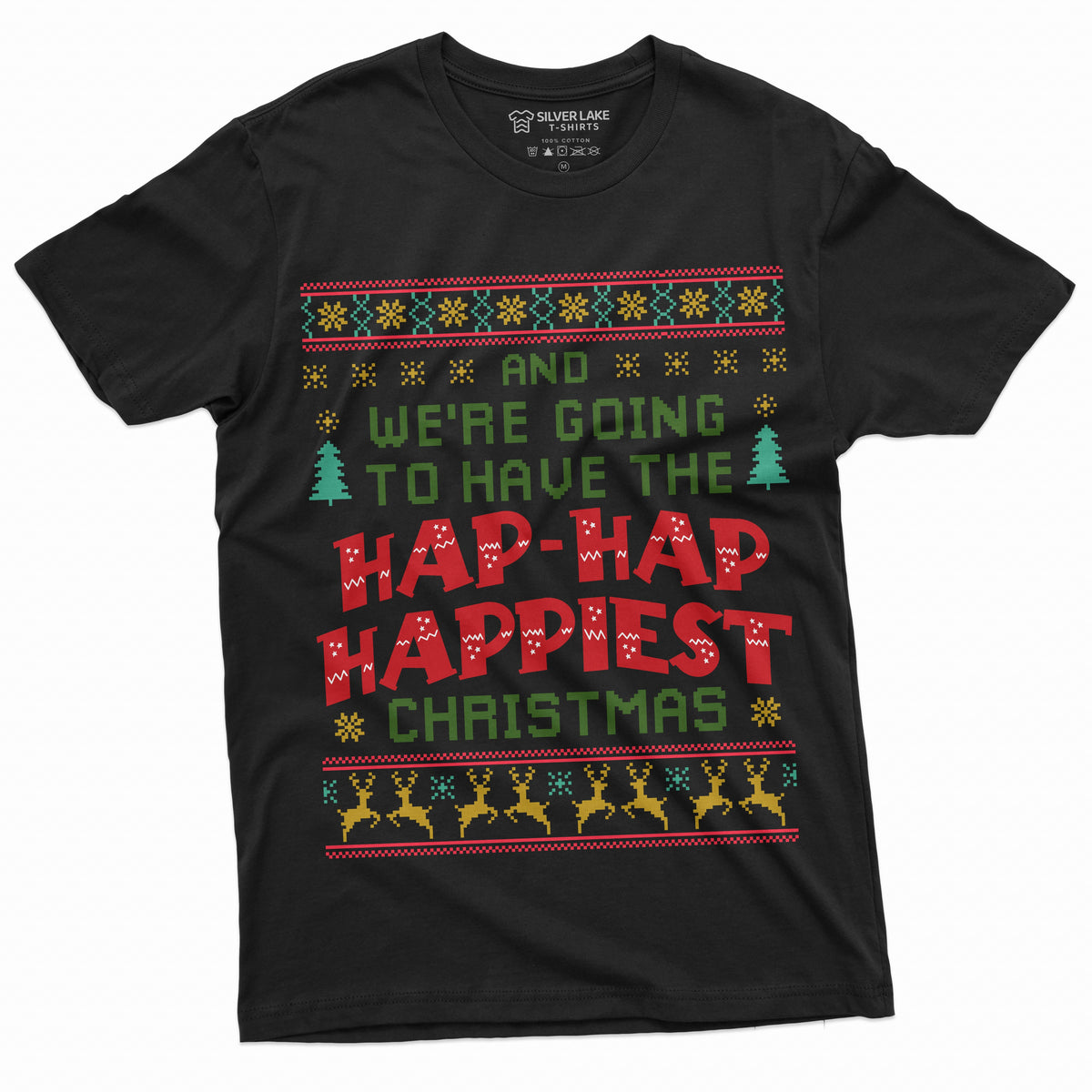 Mens Funny Christmas T-shirt Hap-Hap Happiest Movie product image 1