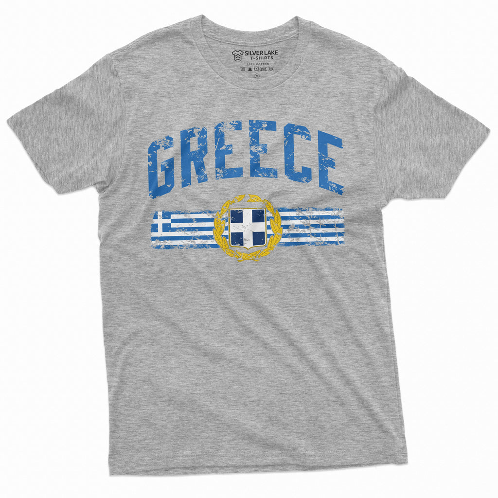 Mens Green T-shirt Greek Flag Coat of Arms Patriotic Tee product image 11
