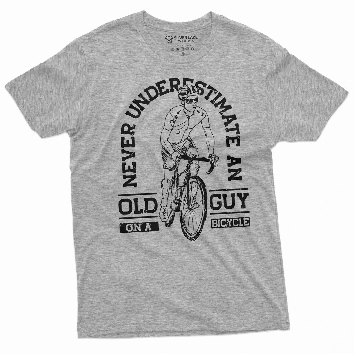 Men's Bicycle Bike T-shirt Old guy on Papa Dad Grandpa product image 5