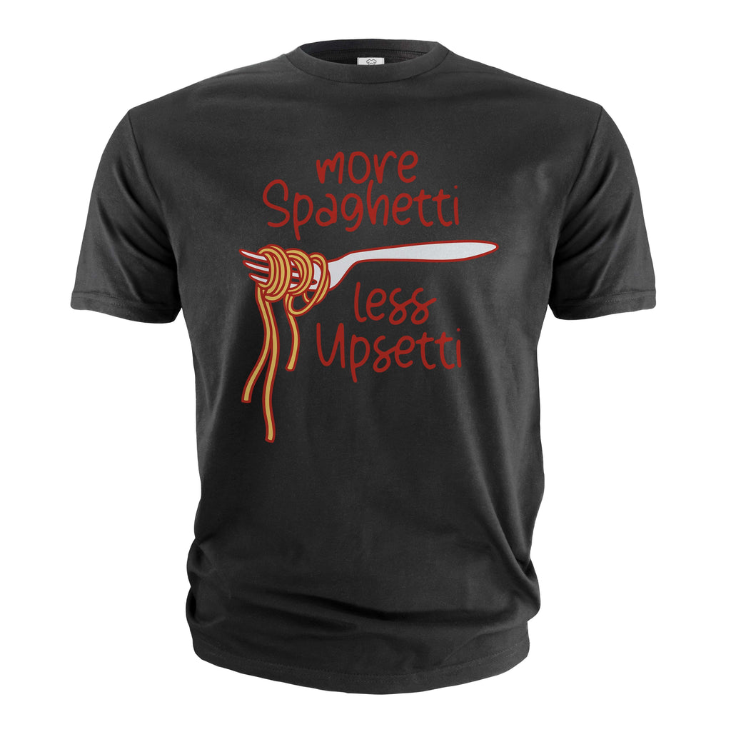 Funny Foodie Spaghetti T-shirt more less upsetti shirt product image 1