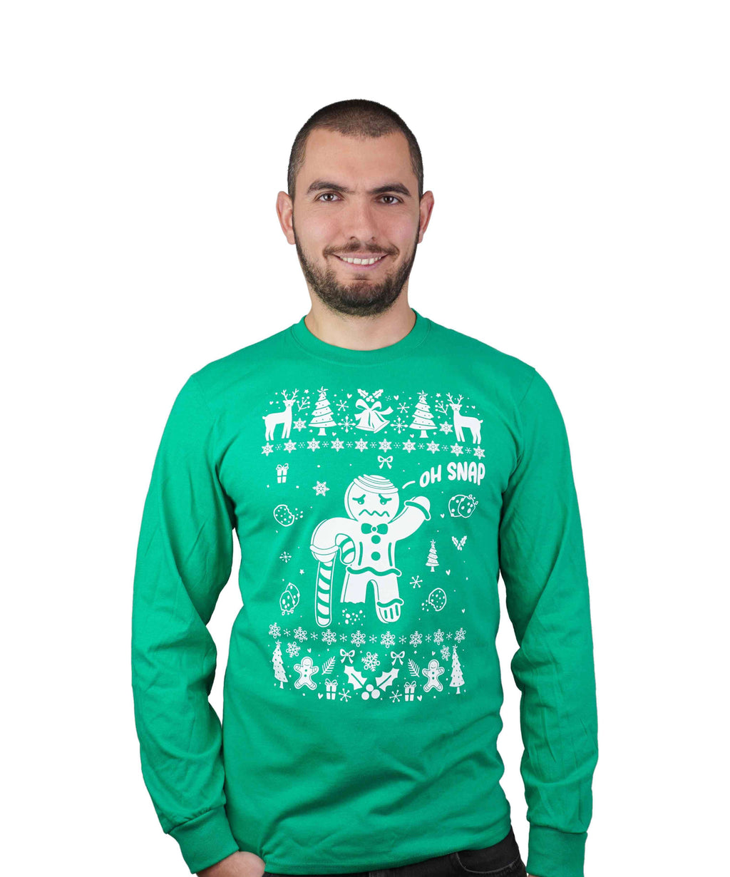 Couple Christmas funny outfits Men's Green Women's red ugly product image 2