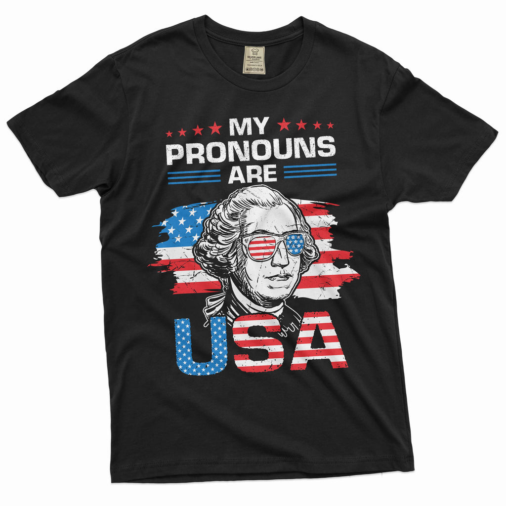 Men's my pronouns are USA Funny patriotic T-shirt product image 1