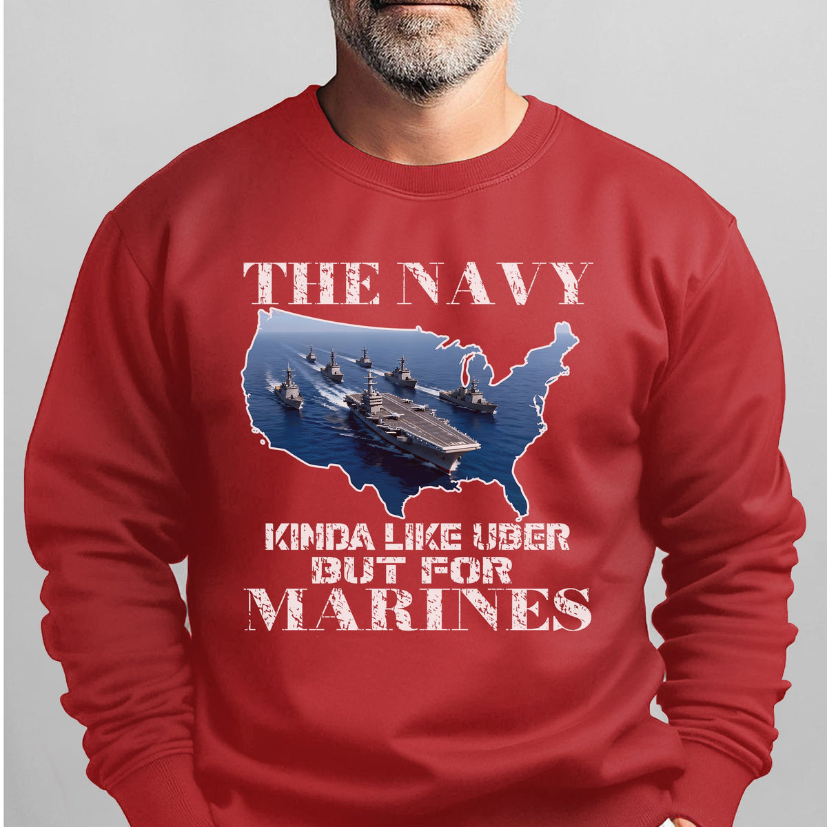 The Navy Kinda Like Uber but for Marines Sweatshirt product image 12
