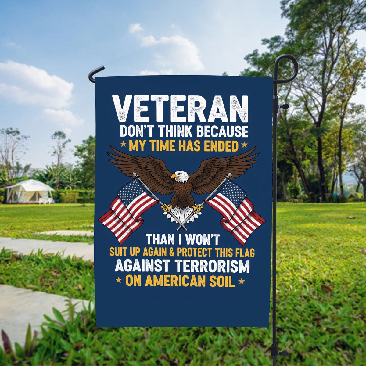 Veteran Proudly Defending This Flag